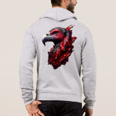 Mannen Bella+Canvas Full-Zip - Abstracte Art 5 Hoo Hoodie (Achterkant)