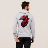 Mannen Bella+Canvas Full-Zip - Abstracte Art 5 Hoo Hoodie (Achterkant volledig)