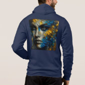 Mannen Bella+Canvas Full-Zip - Abstracte Art 6 Hoo Hoodie (Achterkant)