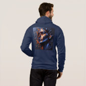 Mannen Bella+Canvas Full-Zip - Abstracte Art 8 Hoo Hoodie (Achterkant volledig)
