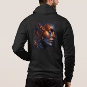 Mannen Bella+Canvas Full-Zip - Abstracte kunst 2 Hoodie (Achterkant)