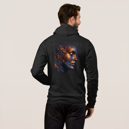 Mannen Bella+Canvas Full-Zip - Abstracte kunst 2 Hoodie (Achterkant volledig)