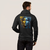 Mannen Bella+Canvas Full-Zip - Abstracte kunst 3 Hoodie (Achterkant volledig)
