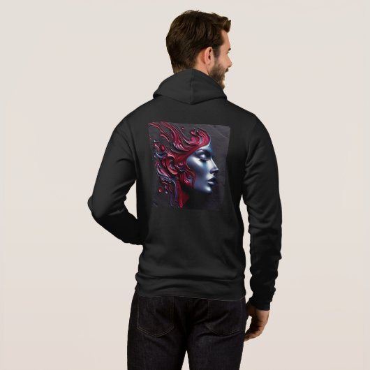 Mannen Bella+Canvas Full-Zip - Abstracte kunst 4 Hoodie (Achterkant volledig)