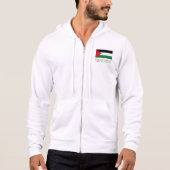 Mannen Bella+Canvas Full-Zip Hoodie (Palestina) (Voorkant)