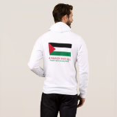 Mannen Bella+Canvas Full-Zip Hoodie (Palestina) (Achterkant volledig)
