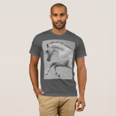 Mannen Bella+Canvas Korte Mouw Curvet Paard T-shirt (Voorkant volledig)