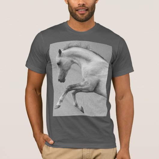 Mannen Bella+Canvas Korte Mouw Curvet Paard T-shirt (Voorkant)