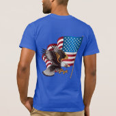Mannen Bella Canvas T-Shirt-Eagle en vlag T-shirt (Achterkant)