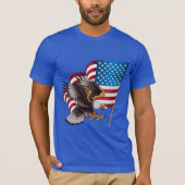 Mannen Bella Canvas T-Shirt-Eagle en vlag T-shirt (Voorkant)