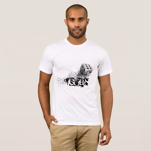 Mannen Bella Canvas T-Shirt Vegas Dice (Voorkant volledig)