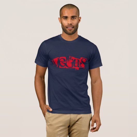 Mannen Bella Canvas T-Shirt-Vegas T-shirt (Voorkant volledig)