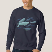 Mannen Beluga Whale Shirt Whale Art Sweatshirt (Voorkant)