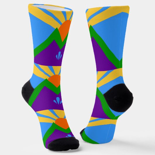 Mannen bemanningsleden sokken met de vlag van Mani (Gebogen)