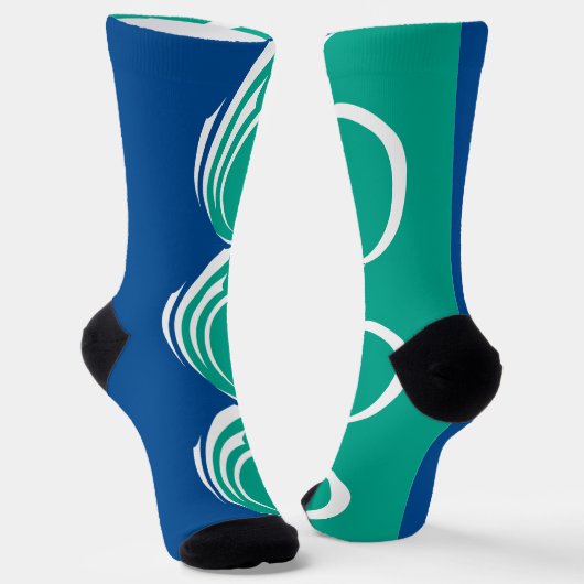 Mannen bemanningsleden sokken met de vlag van Otta (Gebogen)