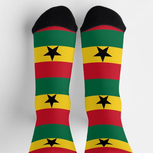 Mannen bemanningslid sokken met Ghanese vlag (Top)