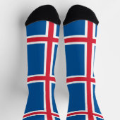 Mannen bemanningslid sokken met Ijslandse vlag (Top)