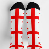 Mannen bemanningslid sokken met vlag van Georgië (Top)