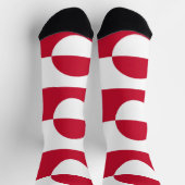 Mannen bemanningslid sokken met vlag van Groenland (Top)