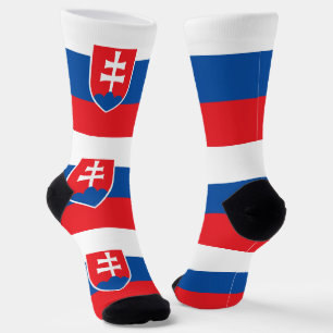 Mannen bemanningslid sokken met vlag van Slowakije