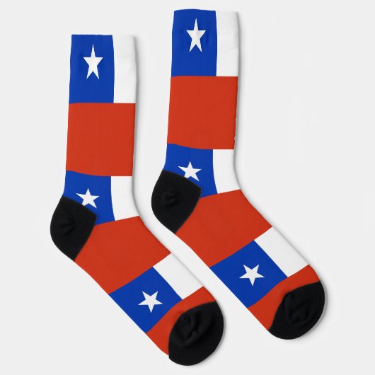 Mannen bemanningssokken met Chileense vlag Sokken (Rechts)