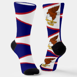 Mannen bemanningssokken met vlag van American Samo Sokken