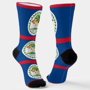 Mannen bemanningssokken met vlag van Belize Sokken