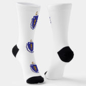 Mannen bemanningssokken met vlag van Massachusetts Sokken (Gebogen)