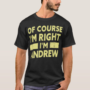 Mannen ben ik Andrew Funny Andrew Name T-shirt