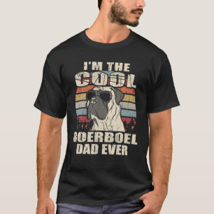 Mannen ben ik de Cool Boerboel pa ooit Retro T-shirt