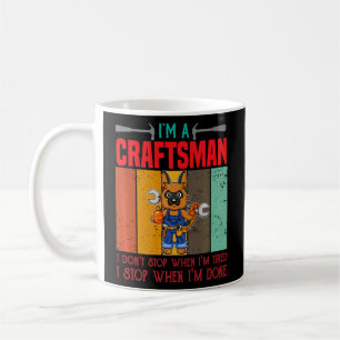 Mannen ben ik een ambachtsman die ik niet stop als koffiemok