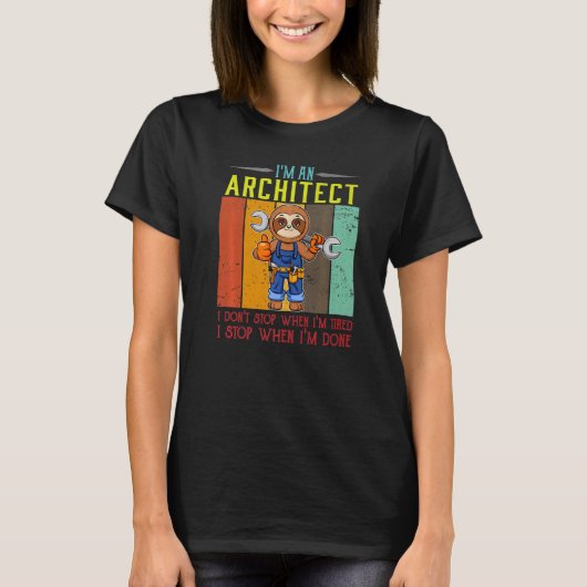 Mannen ben ik een architect die ik niet stop als i t-shirt (Voorkant)