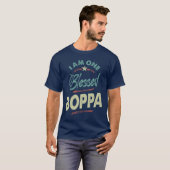 Mannen ben ik een Boppa vader opa Gift T-shirt (Voorkant volledig)