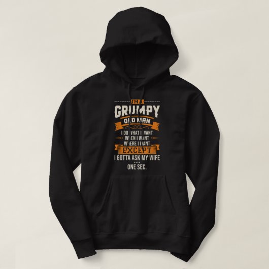 Mannen ben ik een brutaal oud Man dat ik doe wat i Hoodie (Design voorkant)