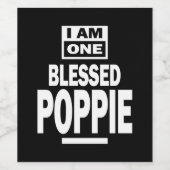 Mannen ben ik één gek poppenkast wijn etiket (Enkel label)