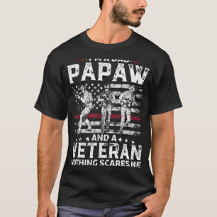 Mannen ben ik een pa Papaw Shirt Veteraan Vaderdag