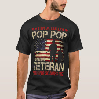 Mannen ben ik een pa Pop Pop en een veteraan niets T-shirt