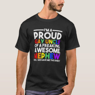 Mannen ben ik een Proud Gay Oom Gay Pride T-shirt