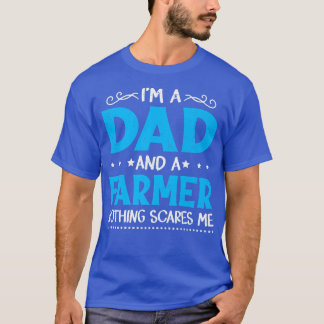 Mannen ben ik een vader en een boer grappige Vader T-shirt