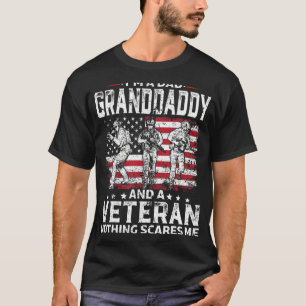 Mannen ben ik een vader grootvader Veteraan Vaderd T-shirt