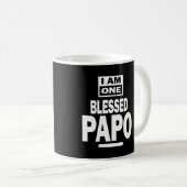 Mannen ben ik één zegelloze Papo-vaders dag cadeau Koffiemok (Voorkant rechts)