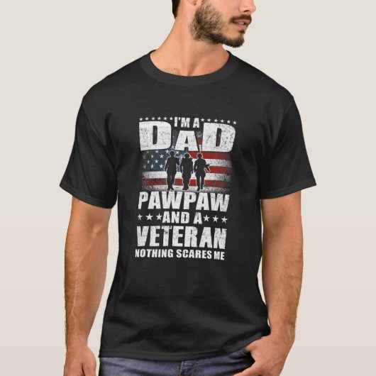 Mannen ben ik pap en veteraan T Shirt vet (Voorkant)