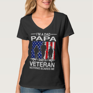 Mannen ben ik pap en veteraan voor papa's vader. t-shirt
