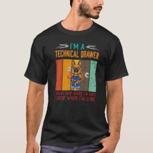 Mannen ben ik technische drager stoppen als ik kla t-shirt