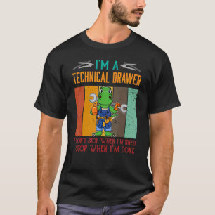 Mannen ben ik technische drager stoppen als ik kla t-shirt