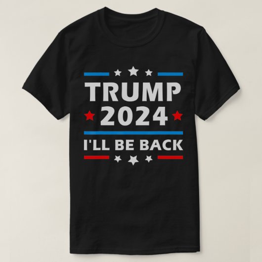Mannen ben ik terug Trump 2024 T-shirt (Design voorkant)