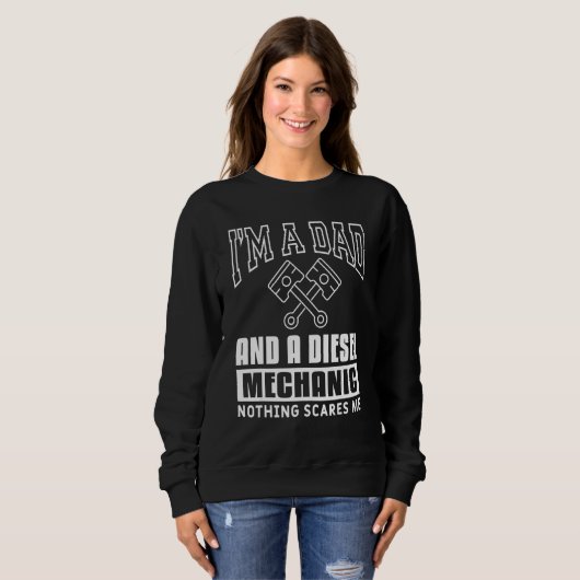 Mannen ben ik vader en diesel... niets om te geven trui (Voorkant volledig)