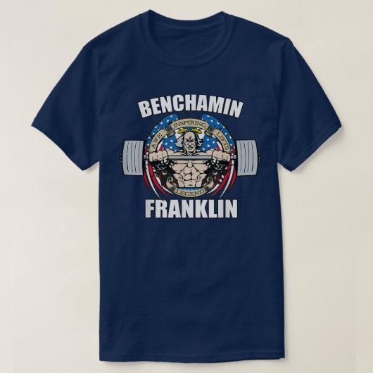 Mannen Benchamin Franklin Patriotic Gainz Workout  T-shirt (Design voorkant)