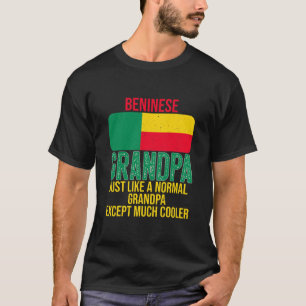 Mannen Beninese opa Benin vlag voor T-shirt