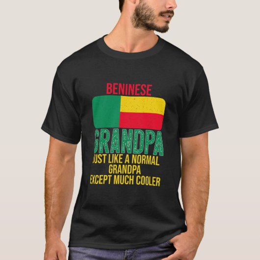 Mannen Beninese opa Benin vlag voor T-shirt (Voorkant)